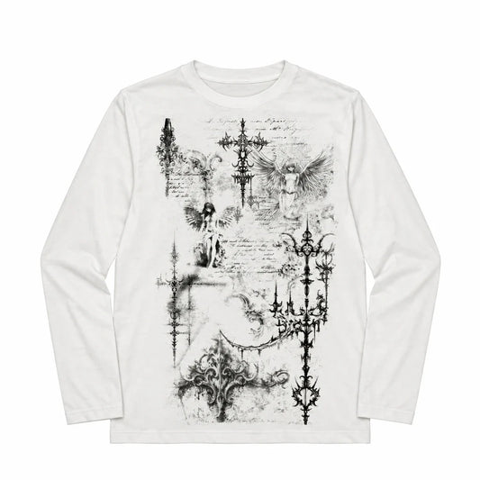 Maglia Donna Grafica Y2K a Maniche Lunghe
