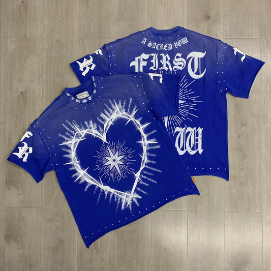 T-Shirt Fire Blu